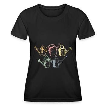 ARROSOIR DE JARDIN - T-shirt sport Femme - noir - Devant - AI Model Female 172 light (172cm)