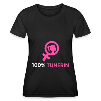 100% Tuner - Women's Functional T-Shirt - black - Front - AI Model Female 172 light (172cm)