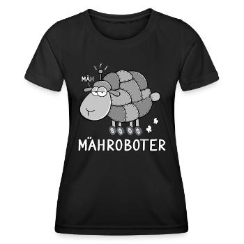 Mähroboter - Frauen Funktions-T-Shirt - Schwarz - Vorne - AI Model Female 172 light (172cm)