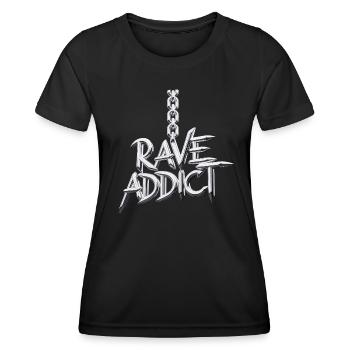 EDM Techno Rave Musique Festival - T-shirt sport Femme - noir - Devant - AI Model Female 172 light (172cm)