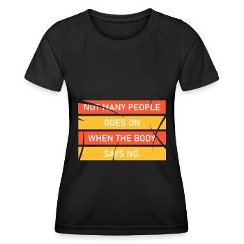 NICHT AUFGEBEN - Frauen Funktions-T-Shirt - Schwarz - Vorne - AI Model Female 172 light (172cm)