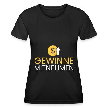 Gewinne mitnehmen - Frauen Funktions-T-Shirt - Schwarz - Vorne - AI Model Female 172 light (172cm)