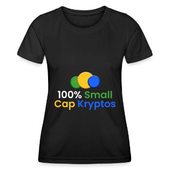 100% Small Cap Kryptos - Frauen Funktions-T-Shirt - Schwarz - Vorne - AI Model Female 172 light (172cm)