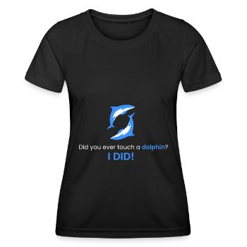 Touching a dolphin! - Women's Functional T-Shirt - black - Front - AI Model Female 172 light (172cm)