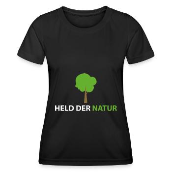 Held der Natur - Frauen Funktions-T-Shirt - Schwarz - Vorne - AI Model Female 172 light (172cm)