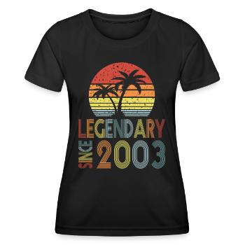 Legendary since 2003 - Women's Functional T-Shirt - black - Front - AI Model Female 172 light (172cm)