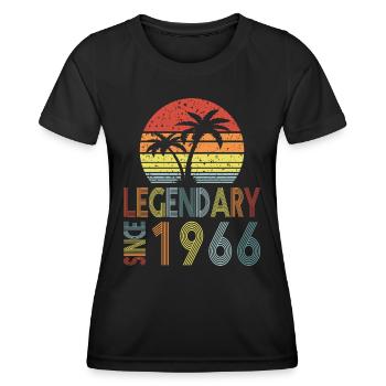 Legendary since 1966 - Frauen Funktions-T-Shirt - Schwarz - Vorne - AI Model Female 172 light (172cm)