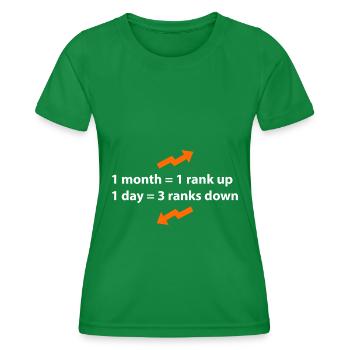 langsames climben - Frauen Funktions-T-Shirt - Kelly Green - Vorne - AI Model Female 172 dark (172cm)
