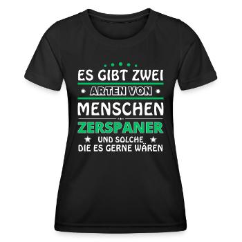 Chipper Gift - Two Types of... Design - Women's Functional T-Shirt - black - Front - AI Model Female 172 light (172cm)
