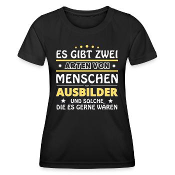 Ausbilder Geschenk - zwei Arten von... Design - Frauen Funktions-T-Shirt - Schwarz - Vorne - AI Model Female 172 light (172cm)