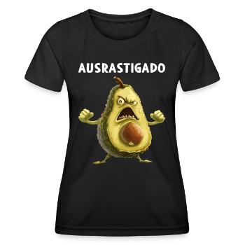 Avocat Ausrasticado Vegan Food Végétarien Biologique - T-shirt sport Femme - noir - Devant - AI Model Female 172 light (172cm)