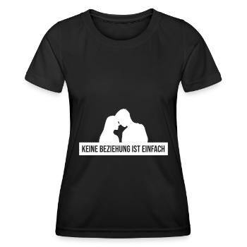 Keine Beziehung ist einfach - Frauen Funktions-T-Shirt - Schwarz - Vorne - AI Model Female 172 light (172cm)