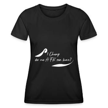 Champ der nie AFK ist? - Frauen Funktions-T-Shirt - Schwarz - Vorne - AI Model Female 172 light (172cm)