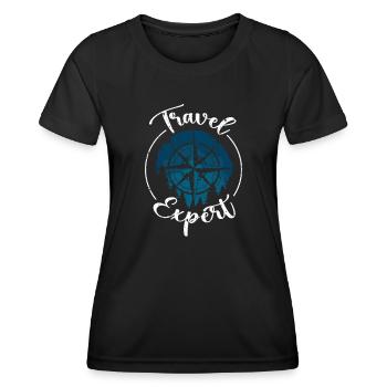 Abenteuer Reisen Präsent Reiseliebhaber - Frauen Funktions-T-Shirt - Schwarz - Vorne - AI Model Female 172 light (172cm)