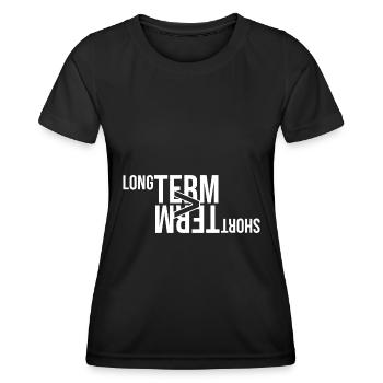 > à long terme - T-shirt sport Femme - noir - Devant - AI Model Female 172 light (172cm)