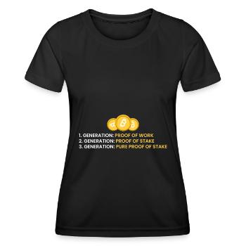 1st generation: Proof of work - Women's Functional T-Shirt - black - Front - AI Model Female 172 light (172cm)