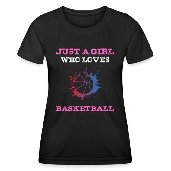 Juste une fille qui aime le basket-ball - T-shirt sport Femme - noir - Devant - AI Model Female 172 light (172cm)