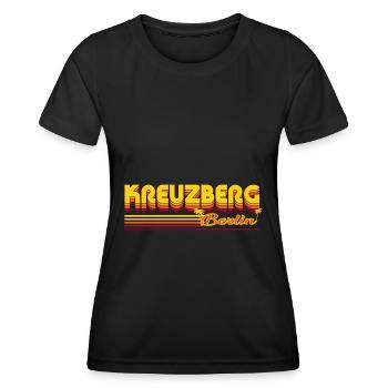 cooles Kreuzberg Berliner Stadtteil Design - Frauen Funktions-T-Shirt - Schwarz - Vorne - AI Model Female 172 light (172cm)