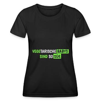 vegetarische Babys sind so süß - Frauen Funktions-T-Shirt - Schwarz - Vorne - AI Model Female 172 light (172cm)