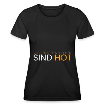 vegetarische Menschen sind hot - Frauen Funktions-T-Shirt - Schwarz - Vorne - AI Model Female 172 light (172cm)