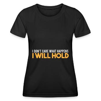 I will hold - Women's Functional T-Shirt - black - Front - AI Model Female 172 light (172cm)