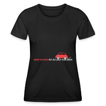 mein Wagen ist zu laut - Frauen Funktions-T-Shirt - Schwarz - Vorne - AI Model Female 172 light (172cm)