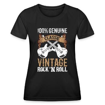 Rock 'N' Roll Classic Vintage - Frauen Funktions-T-Shirt - Schwarz - Vorne - AI Model Female 172 light (172cm)