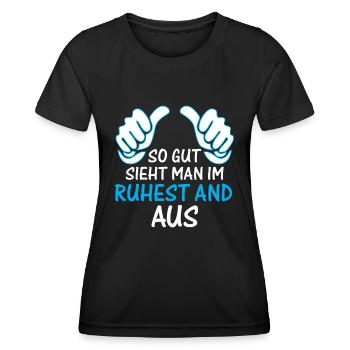 So gut sieht man im Ruhestand aus - Frauen Funktions-T-Shirt - Schwarz - Vorne - AI Model Female 172 light (172cm)