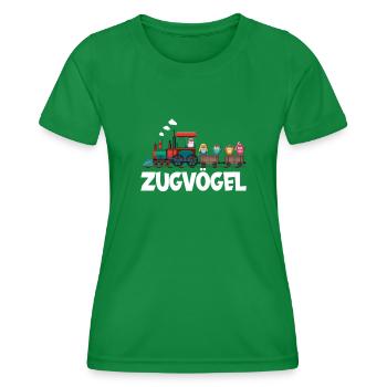 Zugvögel Cartoon Comic nicht nur für Ornithologen - Frauen Funktions-T-Shirt - Kelly Green - Vorne - AI Model Female 172 dark (172cm)