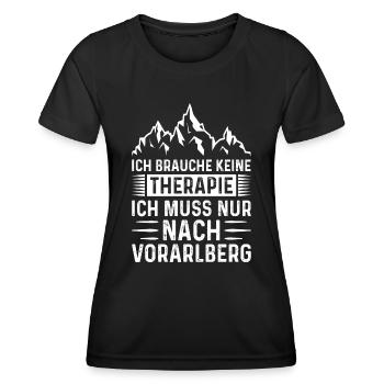 ich brauche keine Therapie ich muss nur Wandern - Frauen Funktions-T-Shirt - Schwarz - Vorne - AI Model Female 172 light (172cm)