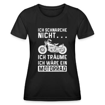 ICH SCHNARCHE NICHT ICH TRÄUME - Frauen Funktions-T-Shirt - Schwarz - Vorne - AI Model Female 172 light (172cm)