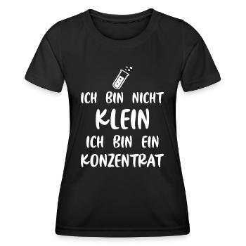 Ich bin nicht klein Ich bin ein Konzentrat - Frauen Funktions-T-Shirt - Schwarz - Vorne - AI Model Female 172 light (172cm)