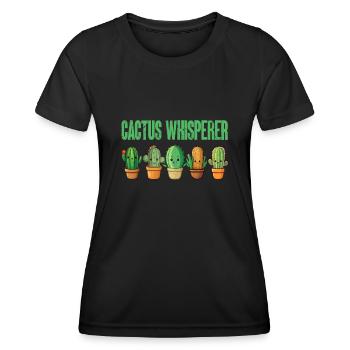 Funny comic cacti - Women's Functional T-Shirt - black - Front - AI Model Female 172 light (172cm)
