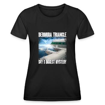 Bermuda Dreieck Propellerflugzeug Mystery Sky - Frauen Funktions-T-Shirt - Schwarz - Vorne - AI Model Female 172 light (172cm)