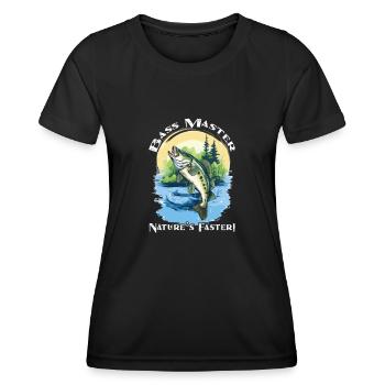 pêche à la perche pêche au poisson - T-shirt sport Femme - noir - Devant - AI Model Female 172 light (172cm)