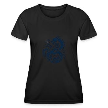 Silhouette Japanese dragon - Women's Functional T-Shirt - black - Front - AI Model Female 172 light (172cm)
