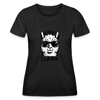 Cool Alpaca Sunglasses Design - Women's Functional T-Shirt - black - Front - AI Model Female 172 light (172cm)
