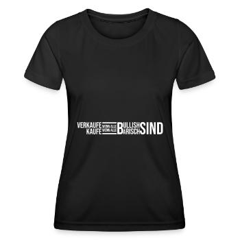 kaufe wenn alle bärisch sind - Frauen Funktions-T-Shirt - Schwarz - Vorne - AI Model Female 172 light (172cm)