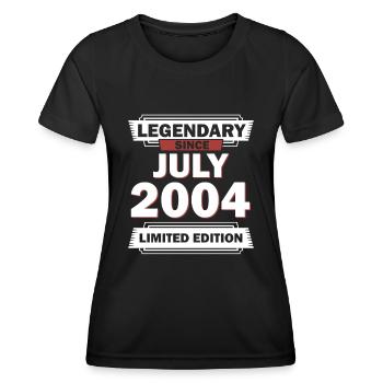 18th birthday July vintage 2004 gift idea - Women's Functional T-Shirt - black - Front - AI Model Female 172 light (172cm)