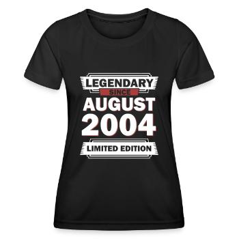 18th birthday August vintage 2004 gift idea - Women's Functional T-Shirt - black - Front - AI Model Female 172 light (172cm)
