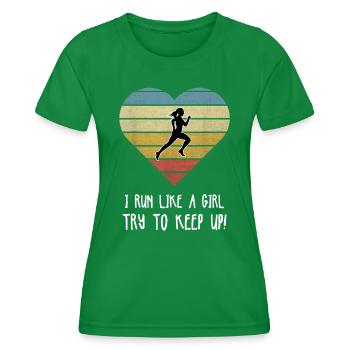 Cadeau de course de cross-country pour filles - T-shirt sport Femme - vert - Devant - AI Model Female 172 dark (172cm)