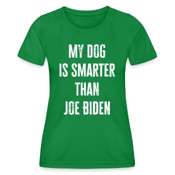 Mon chien est plus intelligent que Joe Biden Drôle républicain - T-shirt sport Femme - vert - Devant - AI Model Female 172 dark (172cm)