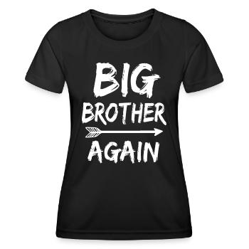 Big Brother à nouveau pour les garçons avec des cadeaux amusants Arrow - T-shirt sport Femme - noir - Devant - AI Model Female 172 light (172cm)
