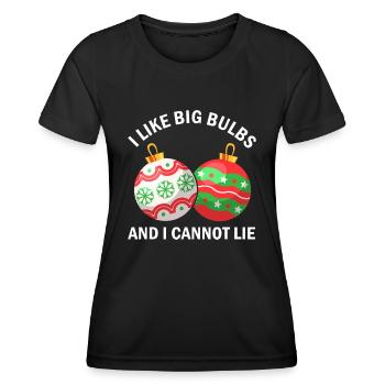 J'aime les gros bulbes - J'aime Noël épais et épicé - T-shirt sport Femme - noir - Devant - AI Model Female 172 light (172cm)