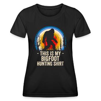 Bigfoot-Jagd Dies ist meine Jagd auf Bigfootbigfoot - Frauen Funktions-T-Shirt - Schwarz - Vorne - AI Model Female 172 light (172cm)