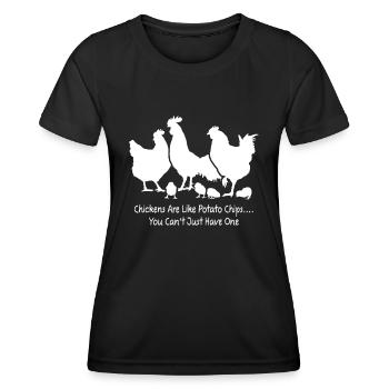 Hen Humor Lustige Kinder Hühnerhemden für Chicken Lo - Frauen Funktions-T-Shirt - Schwarz - Vorne - AI Model Female 172 light (172cm)