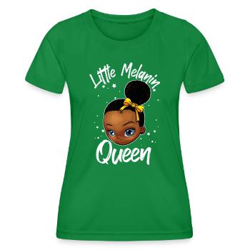 Funny Little Girl Melanin Gift | Black History Mag - Women's Functional T-Shirt - kelly green - Front - AI Model Female 172 dark (172cm)