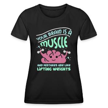 Conception de l’enseignant de l’ de croissance, conception inspirantesc - T-shirt sport Femme - noir - Devant - AI Model Female 172 light (172cm)
