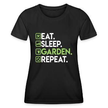 Nur noch eine Pflanze Garten Pflanze Dame Lustige Pflanzen - Frauen Funktions-T-Shirt - Schwarz - Vorne - AI Model Female 172 light (172cm)