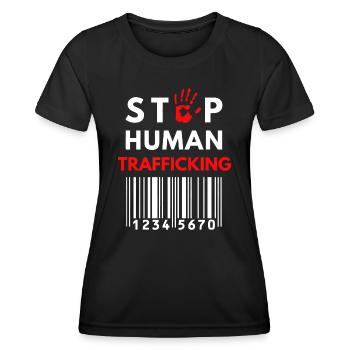 Das Bewusstsein für Menschenhandel beendet es nicht zum Verkauf St - Frauen Funktions-T-Shirt - Schwarz - Vorne - AI Model Female 172 light (172cm)